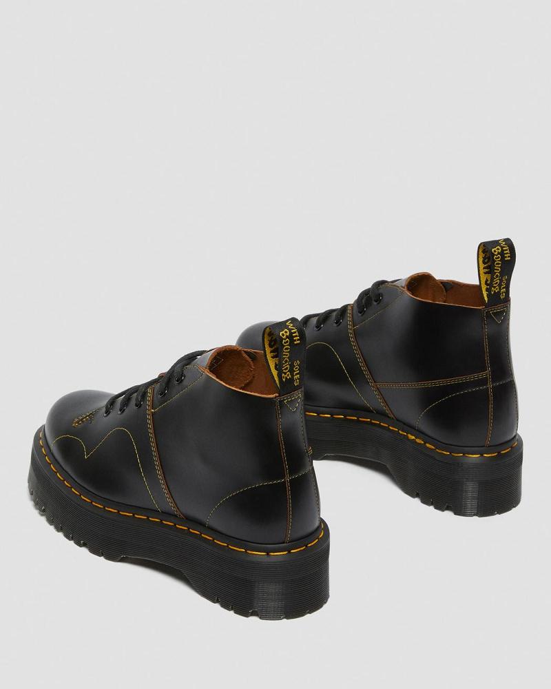 Dr Martens Church Platform Apenlaarzen Dames Zwart | NL 553YXF